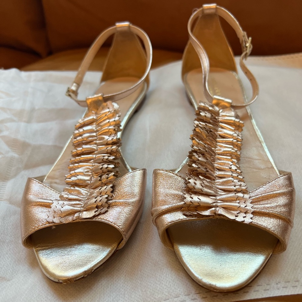 Loeffler Randall rose gold sandals size 8 1/2 * worn once